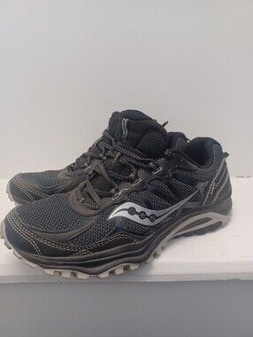 Saucony Grid Escape TR5 Trail Running Shoe Sneaker Mens 8 Grey Black S25435-1